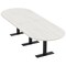 Skutchi Designs 10ft Conference Table With Power Unit | 10 Person Modular Racetrack Meeting Table | Harmony Series HAR-RAC-48X120-T.BK-WA7976-NA - alternate 1