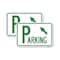 Signmission Parking with Arrow Pointing to Top Left, 18'' X 24'' 2 Signs, Heavy Gauge Aluminum, 2PK A-1824-2PACK-24517 - alternate 1