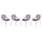 Leisuremod Modern Asbury Dining Chair with Chromed Legs, Purple, 4PK AC16PR4 - alternate 1