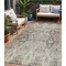 Homeroots 5' X 8' Linen Black And Brown Floral Washable Indoor Outdoor Area Rug 606243 - alternate 1