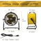 Edendirect Heavy Duty High Velocity Turbo Floor Fan, 10 in Blade Dia, 120V, 900/1,000/1,200 cfm IR-FANTD10 - alternate 5