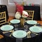 Smarty Had A Party Turquoise Vintage Round Plastic Dinnerware Value Set (120 Dinner Plates + 120 Salad Plates), 240PK 860TQVP-CASE - alternate 5
