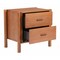 Homeroots 22" Brown Solid Wood Pedestal End Table With Two Drawers 668519 - alternate 5
