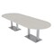 Skutchi Designs Racetrack Conference Table With Power Unit, 48 in W, 144 in L, Ivory HAR-RAC-48X144-DOU-K458-NA - alternate 1