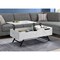 Homeroots 48" White and Black Wood and Steel Lift Top Coffee Table With Drawer 572285 - alternate 7