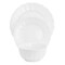 Hometrends Ultra Durable 12 Piece Fine Ceramic Embossed Dinnerware Set in White 96949.12 - alternate 4