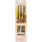 Da Vinci MINIATURE MAESTRO Natural Kolinsky Red Sable, Series 70, Assorted, 3 Brush Set in Wooden Stand VA-4066-70_0 - alternate 1
