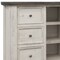 Homeroots 39" Gray and Ivory Solid Wood Three Drawer Chest 524568 - alternate 3