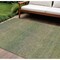 Homeroots 9' X 12' Fern Green Striped Washable Indoor Outdoor Area Rug 608811 - alternate 1