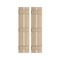 Ekena Millwork Rustic Two Board Spaced Board-n-Batten Knotty Pine Faux Wood Shutters, 11 1/2W x 64H, PR SHUBSS11X64KPPR - alternate 1