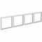 Lorell Wall-Mount Hutch Frosted Glass Door, 4 Doors, Fits 60" Essentials Wall-Mount Hutch, PK4 LLR59712 - alternate 1