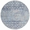 Homeroots 8' Blue And Silver Round Argyle Washable Indoor Outdoor Area Rug 615802 - alternate 6