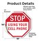 Signmission Stop Using Your Cell Phone, 18 inch X 18 inch, Vinyl Decal, 2PK OC-D-2PACK-18-78 - alternate 3