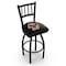 Holland Bar Stool Co 30" Blk Wrinkle Boston College Swivel Bar Stool, Jailhouse Back L01830BostnC - alternate 1