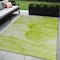 Homeroots 5' X 8' Green Abstract Washable Indoor Outdoor Area Rug 559743 - alternate 1