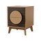 Homeroots 21" Oak And Dark Brown Solid Wood Square Two Drawer Nightstand 712104 - alternate 3