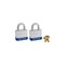 Master Lock Laminated Steel Padlock, 3/4 in H, 9/32 in Dia Shackle, Keyed Alike, Pair, Steel Body and Shackle 3T - alternate 4