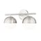 Z-Lite Realm Sphere 2 Light Vanity, Brushed Nickel/Matte Opal, 16 In W x 9.75 In H 7517-2V-BN - alternate 4