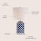 Jonathan Y Clarke 23" Chinoiserie LED Table Lamp, Blue/White JYL3011A - alternate 5