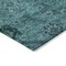 Homeroots 8' Teal Blue And Aqua Round Floral Washable Indoor Outdoor Area Rug 588914 - alternate 5