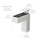 Dolle Eliot 4.4 in. H X 0.9 in. W X 2.6 in. D White Metal Shelf Clips 13428 - alternate 4