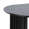 Homeroots 79" Black Solid Wood Double Pedestal Base Oval Dining Table 712131 - alternate 3