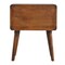 Homeroots 22" Brown Solid Wood Two Drawer Nightstand 651477 - alternate 10