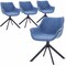 Leisuremod Markley Swivel Leather Dining Arm Chair with Iron Legs, 4PK ESCBL-26-BU4 - alternate 1