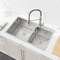 Wrightmaster 32 in. Drop-In Double Bowl 20 Gauge Silver Stainless Steel Kitchen Sink with Drain and Hook ZOR-BR03D-321908 - alternate 6