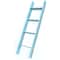Homeroots 5 Step Rustic Turquoise Wood Ladder Shelf 380331 - alternate 1