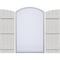 Ekena Millwork Rustic 4 Board Joined Board-n-Batten Faux Wood Shutters w/Elliptical Arch Top, 21 1/2W x 62H, PR FBJ06E21X062RUF - alternate 1