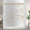 Anzzi 76 in. x 56-60in. Frameless Sliding Shower Door in Brushed Gold , 3/8in 10mm Tempered Clear Glass SD-AZ21-02BG - alternate 1