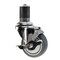 Service Caster 4'' Thermoplastic Rubber Swivel 1-7/8'' Expanding Stem Caster with Brake SCC-EX20S414-TPRB-TLB-178 - alternate 1