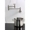Kingston Brass Wall Mount Pot Filler Faucet with Knurled Handle, Brushed Nickel KS3108RKZ - alternate 5