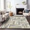 Homeroots 3' X 5' Beige Gray And Ivory Geometric Washable Indoor Outdoor Area Rug 598232 - alternate 4
