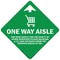 Signmission One Way Aisle For Your Saftety Non-Slip Floor Graphic, 16" x 16", FD-2-X-16-99981 FD-2-X-16-99981 - alternate 1