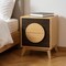 Homeroots 21" Oak And Dark Brown Solid Wood Square Two Drawer Nightstand 712104 - alternate 4