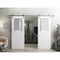 Vdomdoors Double Barn Interior Door, 56" x 84", White MELA7012DB-S-WS-5684 - alternate 4