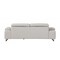 Homeroots 87" Light Gray Italian Leather Sofa With Silver Legs 329684 - alternate 5