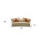 Homeroots 41" Beige Velvet Curved Sofa And Toss Pillows With Natural Legs 348220 - alternate 5