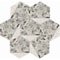 Daltile Pebble Oasis Natural Stone Tri-Hex Pebble Mosaic 11in x 10in in Tumbled Coal, 17PK PB27TRHEXPBMSTM - alternate 6