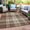 Homeroots 5' X 8' Brown Black And Ivory Plaid Washable Indoor Outdoor Area Rug 596316 - alternate 8