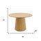 Homeroots 46" Brown Solid Wood Pedestal Base Round Top Dining Table 721007 - alternate 3