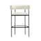 Manhattan Comfort Onda Metal Upholstered Vegan Leather Barstool in Ivory BS1638-1 - alternate 6