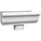 Amerimax Home Products End Piece With 3-In. Drop For 5-In. Gutter, White Galvanized Steel 33010 - alternate 3