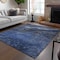 Homeroots 3' X 5' Denim Blue And Sky Blue Abstract Washable Indoor Outdoor Area Rug 577817 - alternate 6