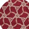 Homeroots 8' Burgundy And Gold Round Geometric Washable Indoor Outdoor Area Rug 613472 - alternate 6