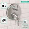 Hansgrohe Ecostat Classic Thermostatic Trim with Volume Control and Diverter, Round in Chrome 15753001 - alternate 2