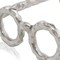 Homeroots 7" Silver Aluminum Textured Round Eyeglasses Tabletop Sculpture 354794 - alternate 4
