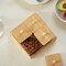 Basicwise Set of 4 Square Glass Jars with Bamboo Lids and Wooden Tray - Square Charcuterie, Snack QI004711.4 - alternate 6
